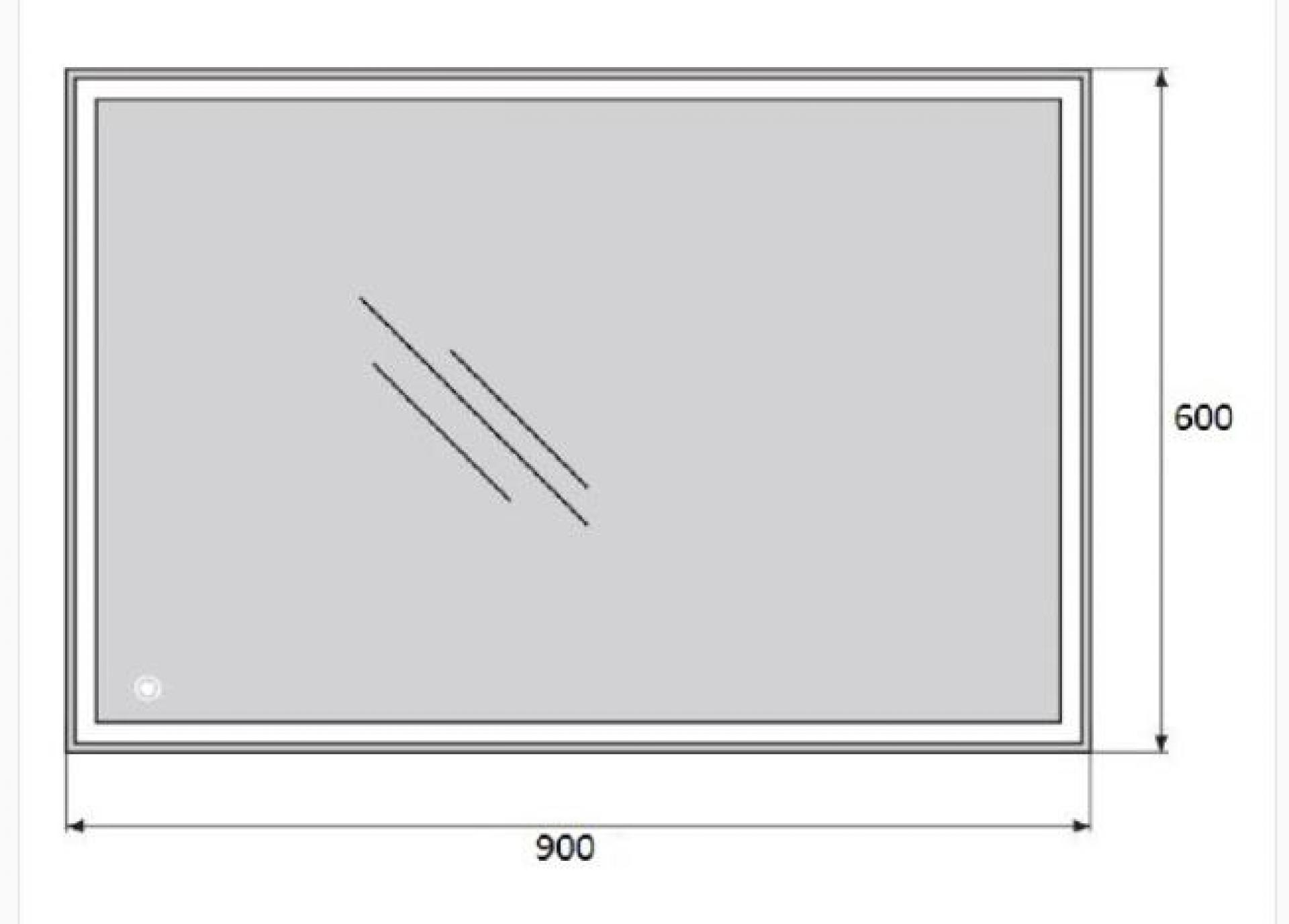 Зеркало BelBagno SPC-GRT-900-600-LED-TCH