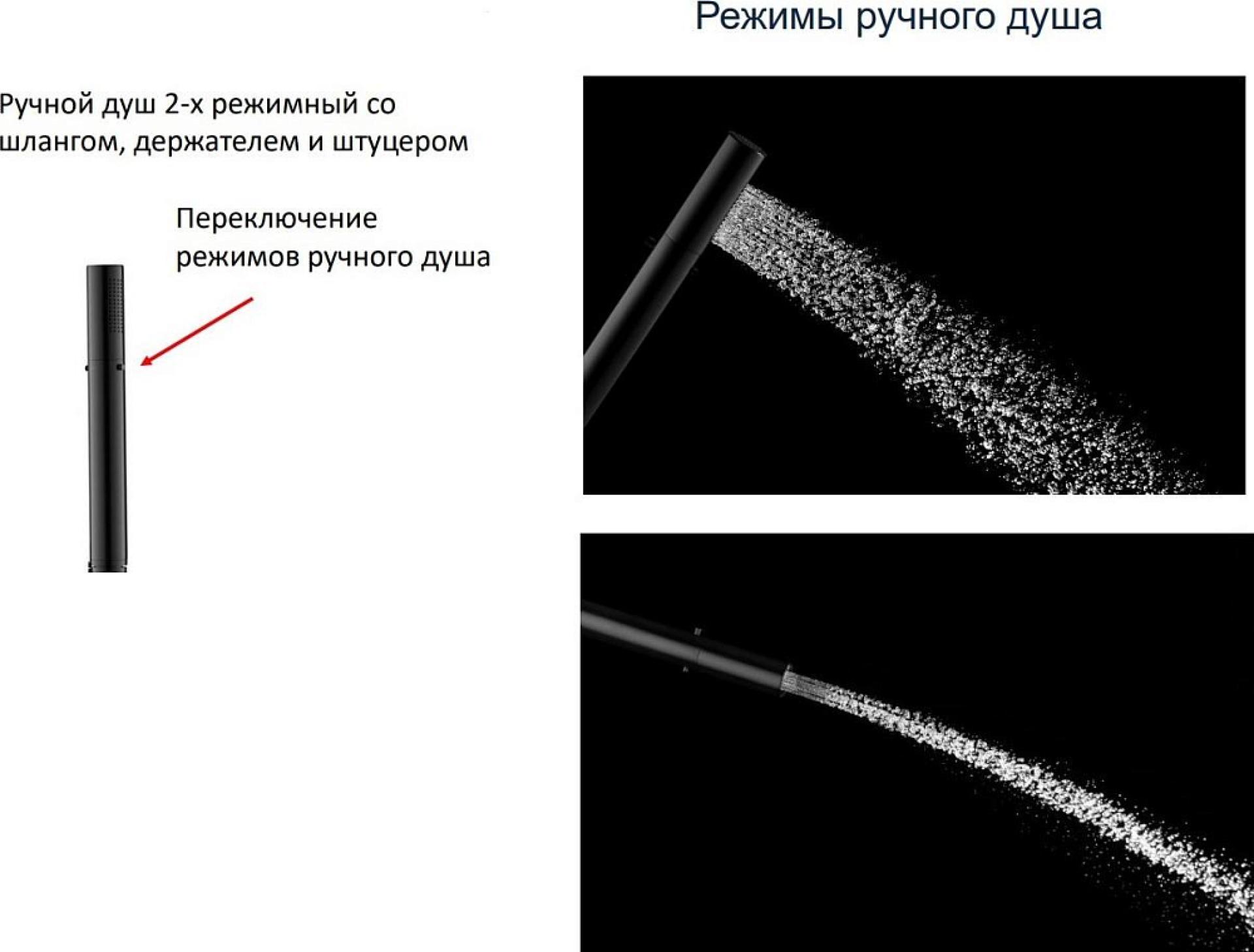 Душевая стойка CEZARES ECO-CD-T-NOP, чёрный матовый