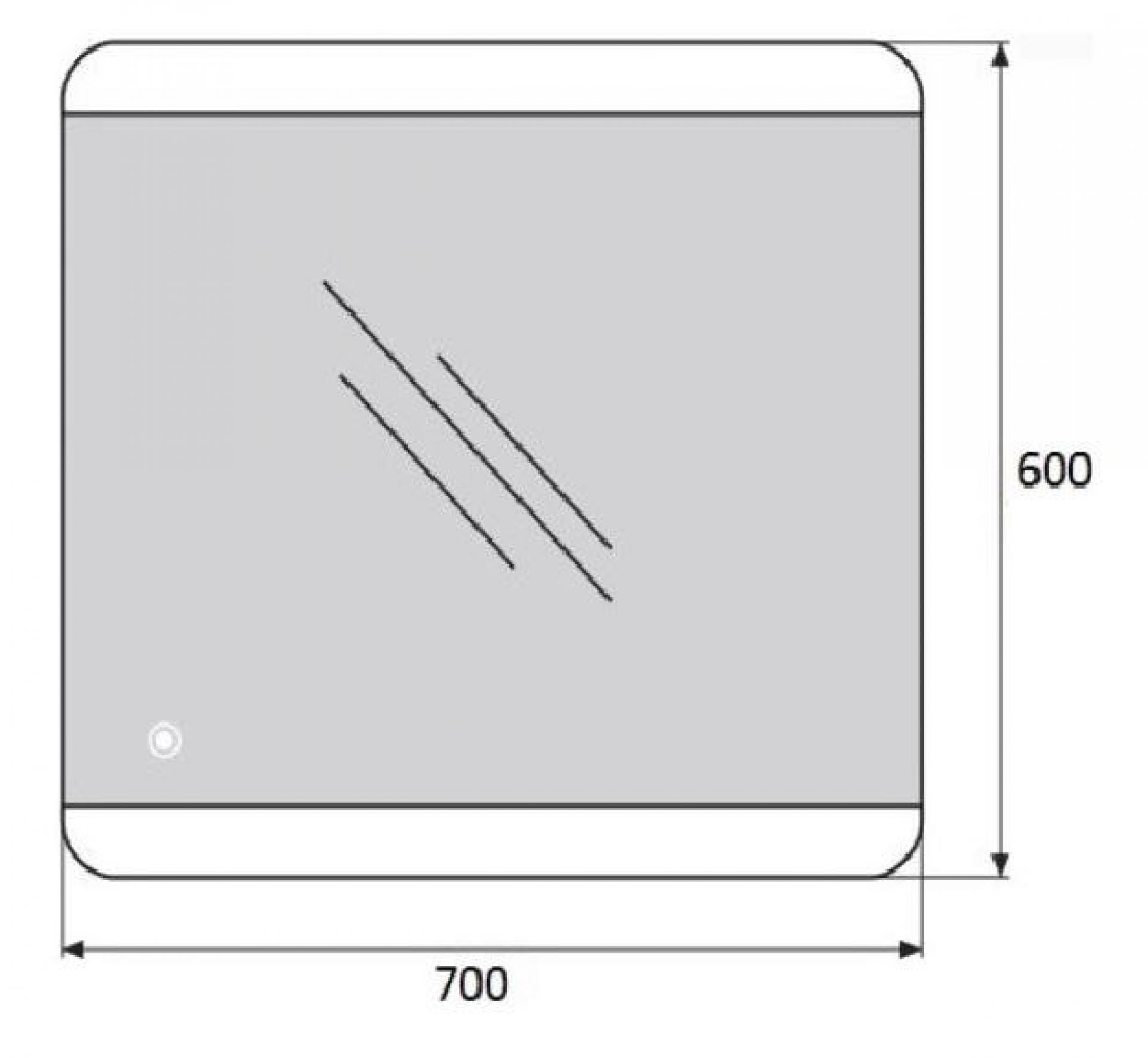 Зеркало BelBagno SPC-CEZ-700-600-LED-TCH