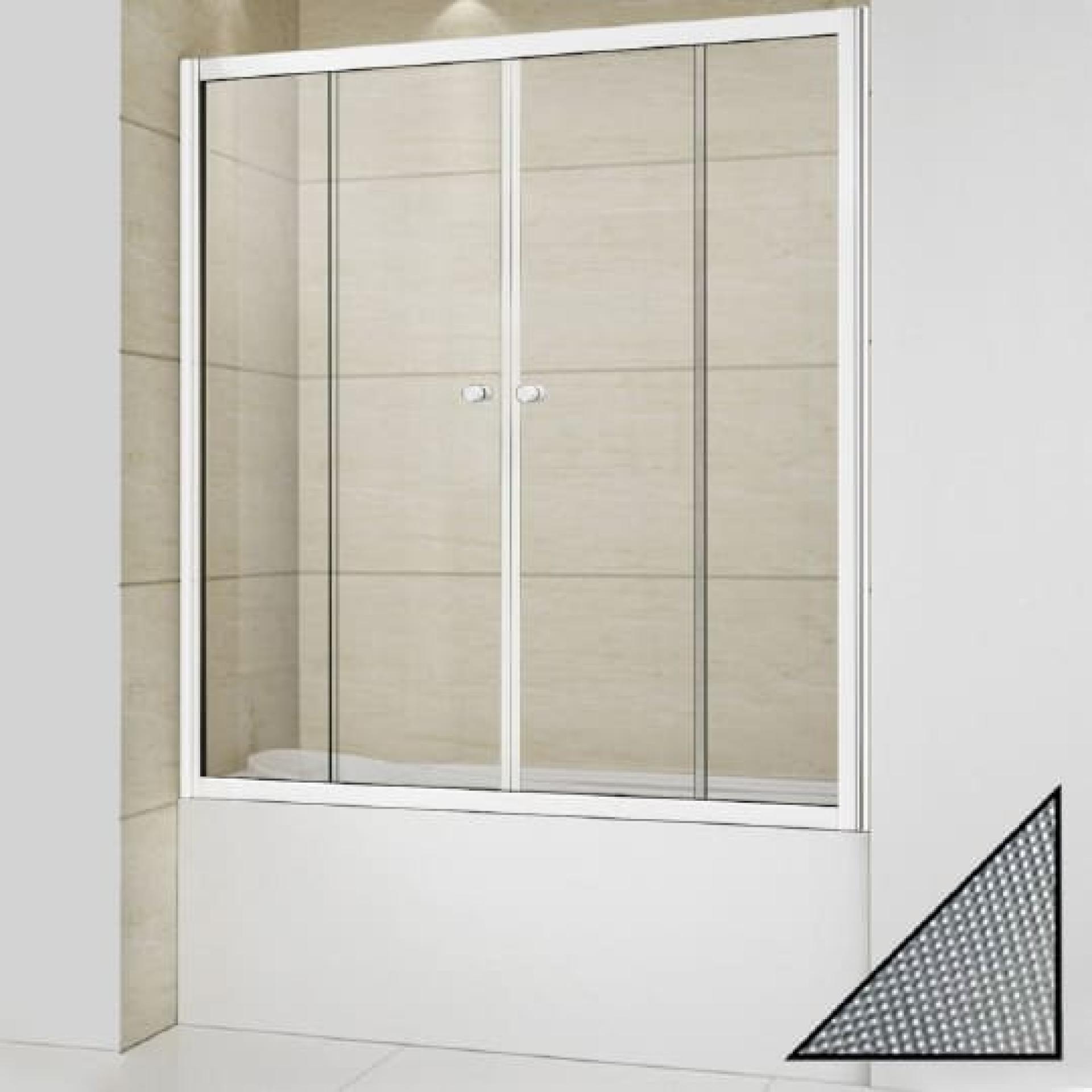 Шторка на ванну Cezares RELAX-VF-2-150/145-P-Bi стекло punto