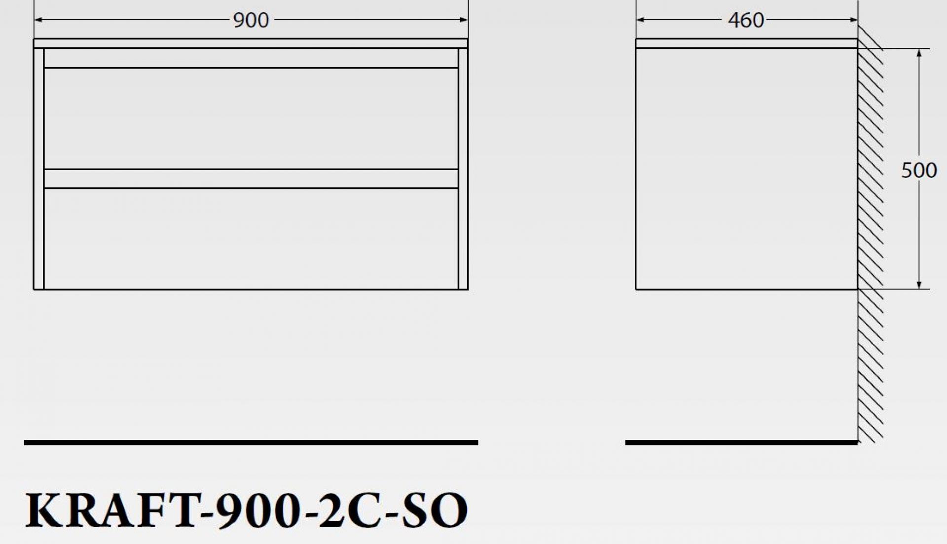 Тумба для комплекта BelBagno Kraft-900-2C-SO-RT