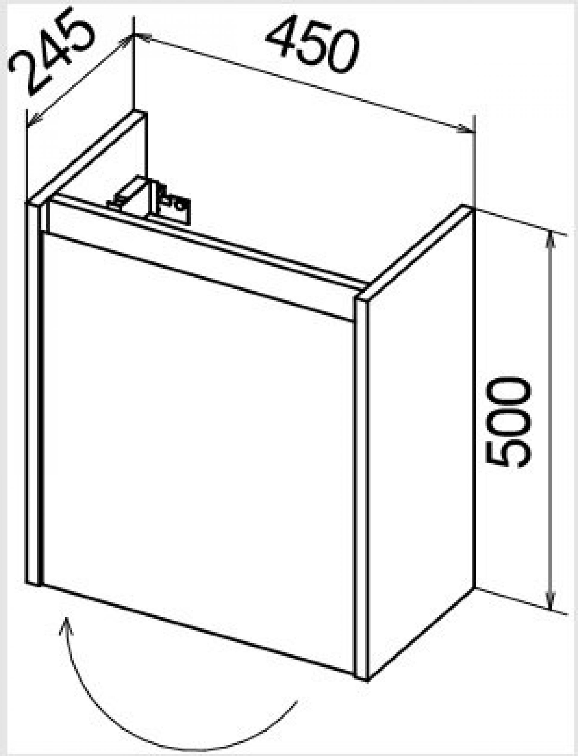 Тумба для комплекта BelBagno KRAFT MINI-450/250-1A-SO-PG-L pietra grigio