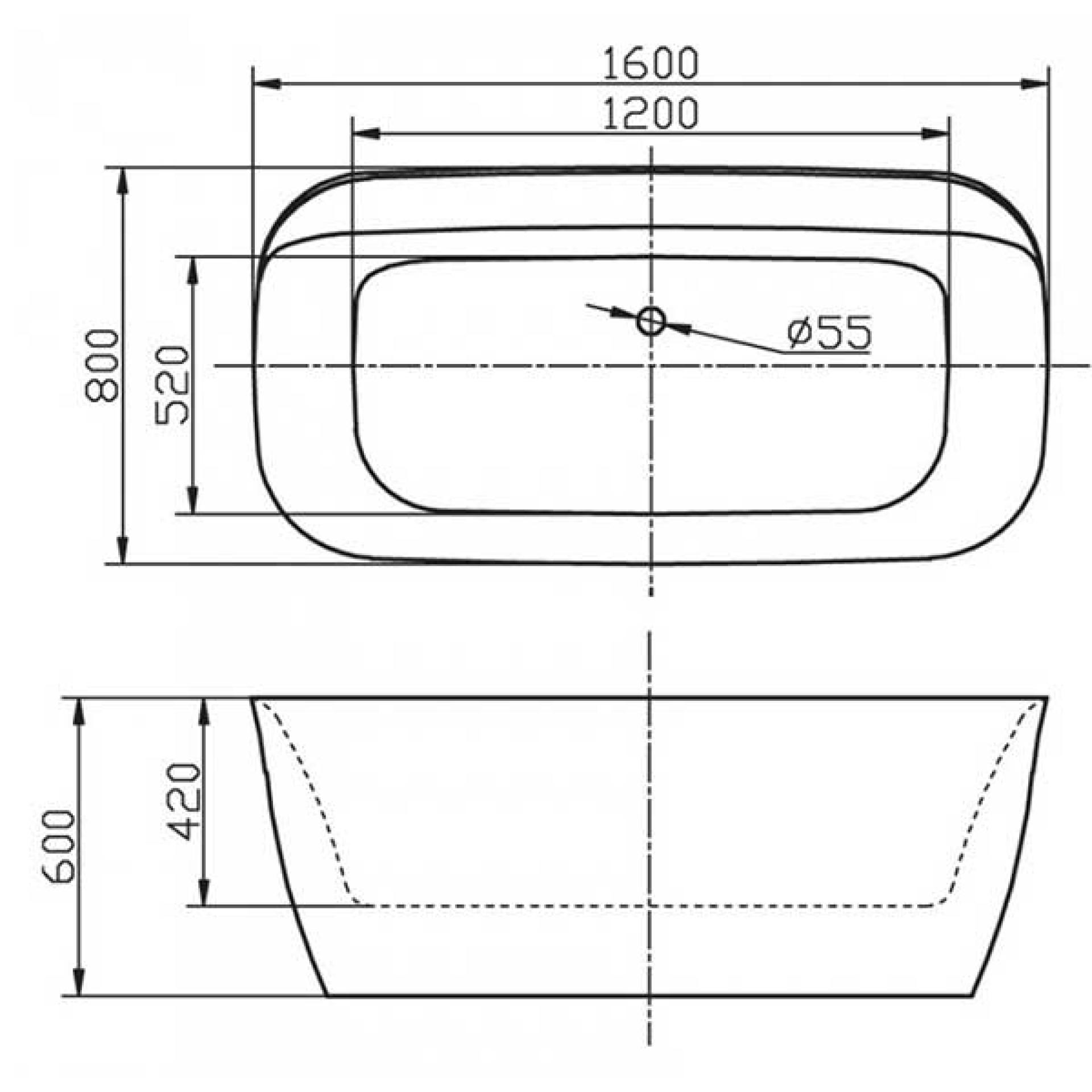 Акриловая ванна BelBagno BB303