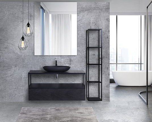 Стальной каркас под раковину Cezares CADRO-120/46/30-1C-SO-MET-ST, черный
