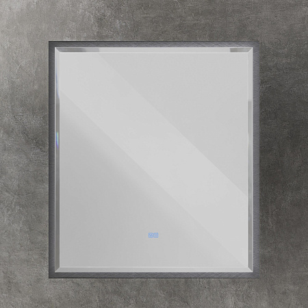 Зеркало Cezares 80х90 CZR-SPC-INT-800-900-LED-TCH-WARM-TIT с подсветкой, титан
