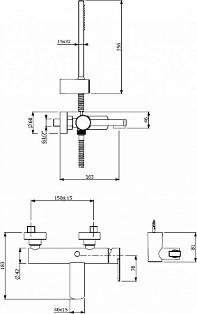 Смеситель для ванны и душа Cezares GLAM-VDM1-01, хром