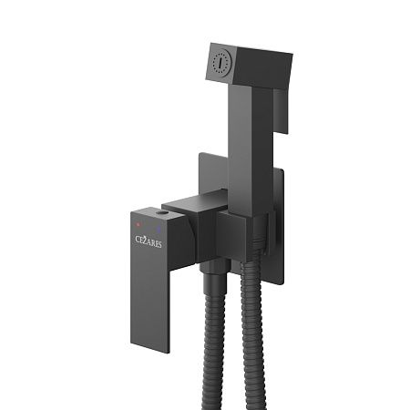 Гигиенический душ Cezares Slider SLIDER-DIF-NOP со смесителем, черный матовый