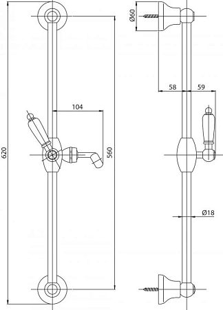 Душевой гарнитур Cezares  CZR-SD-01-Bi хром, белый