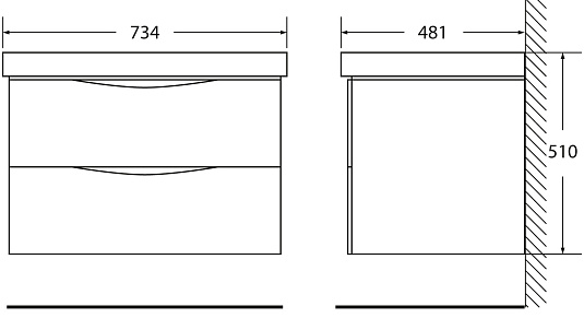 Тумба с раковиной BelBagno Fly 70 rovere grigio