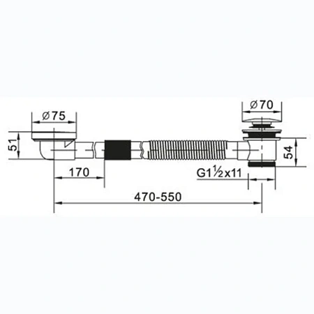 Слив-перелив для ванны Cezares CZR-STW1-02 хром