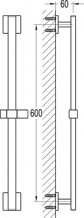 Душевая штанга Cezares CZR-F-SD-695-01, хром