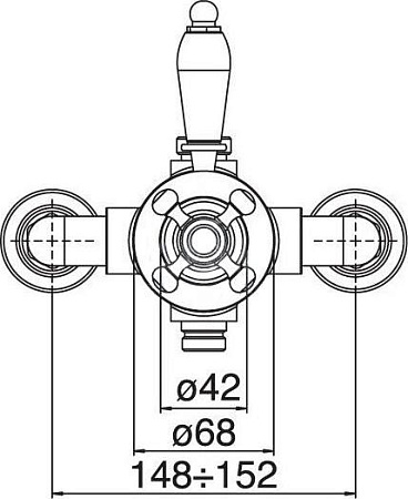 Термостат для душа Cezares MARGOT-D-T-03/24-Bi, золото