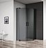 Душевой уголок Cezares Slider 90х90 SLIDER-R-2-90/100-GRIGIO-NERO профиль черный, стекло тонированное