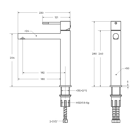 Смеситель для раковины Cezares Relax RELAX-LC2-01-W0 хром