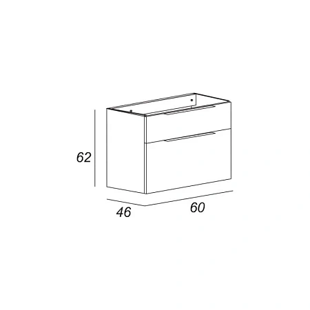Тумба под раковину Cezares Urban 55157 серый