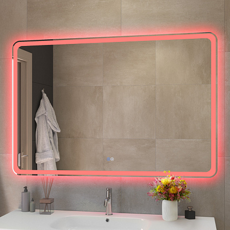 Зеркало Cezares 120х80 CZR-SPC-MC-1200-800-RGB-TCH с подсветкой