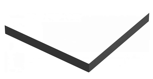 Экран для поддона Cezares TRAY-AS-R-90-100-SCR-NERO черный матовый