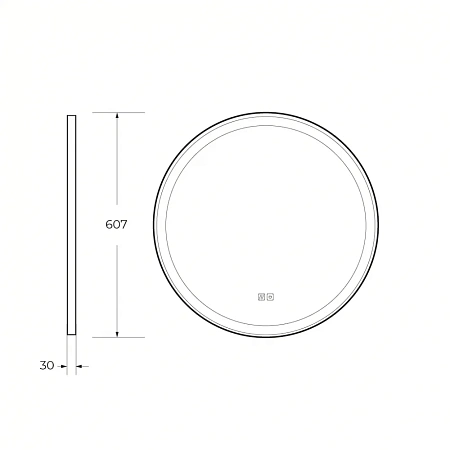 Зеркало Cezares Cadro CZR-SPC-CADRO-600-LED-TCH-WARM белый