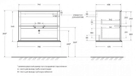 Тумба под раковину Cezares Tiffany 55330 зеленый