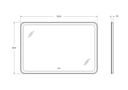 Зеркало Cezares 120х80 CZR-SPC-MC-1200-800-RGB-TCH с подсветкой