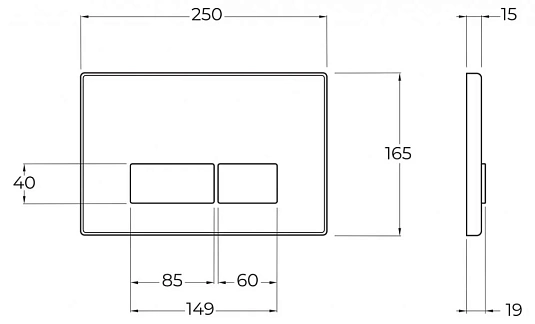 Инсталляция BelBagno с унитазом Cezares Eco CZR-526-TH-R/2040SC, сиденье микролифт, клавиша хром, комплект