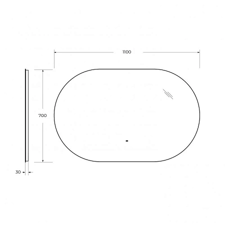 Зеркало Cezares Vague CZR-SPC-VAGUE-1100-700-MOV белый