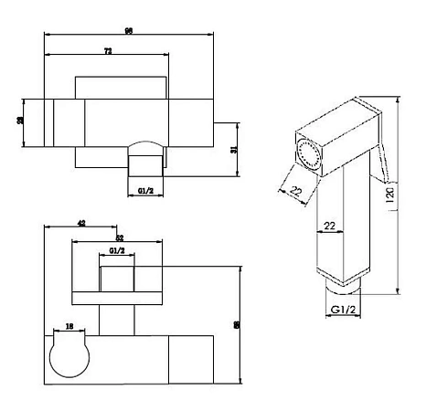 Душевая лейка  Cezares  CZR-L-DIF-BIO белый