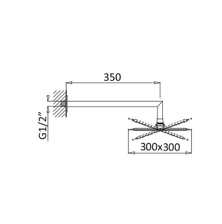 Верхний душ Cezares Czr CZR-B-TDD-30-01 хром
