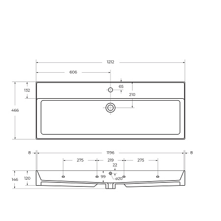 Накладная раковина Cezares Molveno 120 CZR-MIL-120-LVB белый