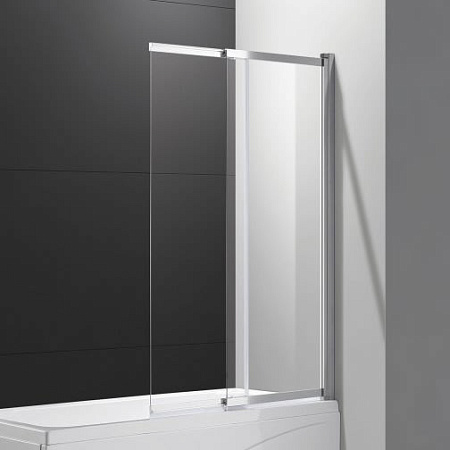 Шторка на ванну Cezares SLIDER-VF-11-100/150-C-Cr стекло прозрачное