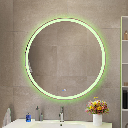 Зеркало Cezares 80х80 CZR-SPC-MC-800-RGB-TCH с подсветкой