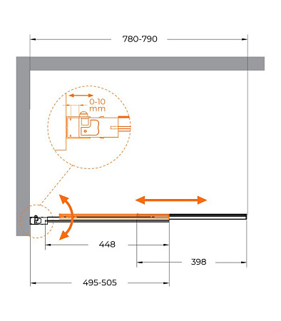 Шторка на ванну Cezares Slider SLIDER-VF-11-80/150-C-Cr