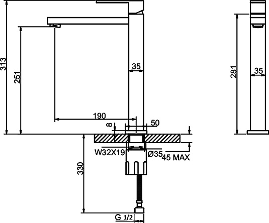 Смеситель Cezares Molveno MOLVENO-LLPM-01-Cr для кухонной мойки