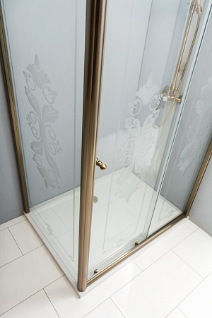 Душевой уголок Cezares GIUBILEO-AH-1-120/90-SCORREVOLE-CP-G стекло прозрачное узорчатое