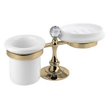 Стакан с мыльницей Cezares OLIMP-STT-02-Sw, бронза