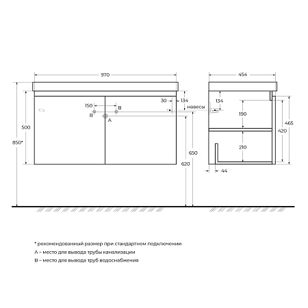 Тумба под раковину Cezares Giubileo 100 GIUBILEO-1000-2A-SC-BL Bianco Lucido