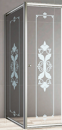 Боковая стенка Cezares Giubileo-Fix-90 стекло с узором хром