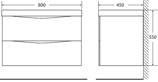 Тумба с раковиной BelBagno Marino 80 bianco opaco