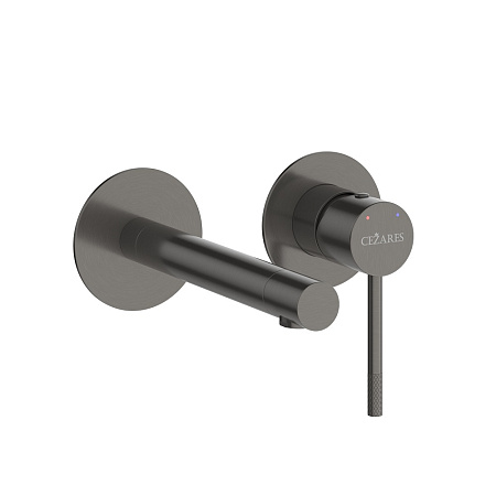 Смеситель для раковины Cezares Relax RELAX-BLI2-2-GM-W0 оружейная сталь