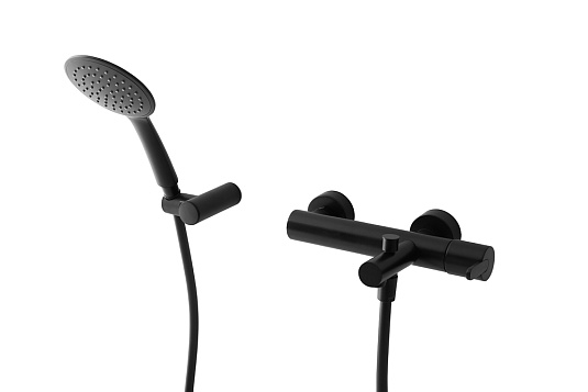 Смеситель для ванны с душем Cezares Leaf LEAF-VD-NOP черный матовый