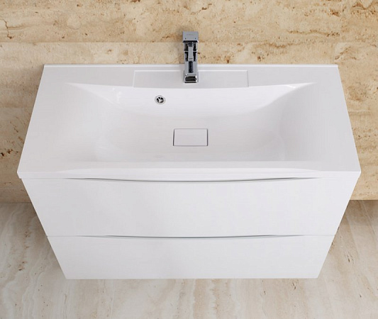 Тумба для комплекта BelBagno MARINO-1200-2C-PIA-BL-P bianco lucido