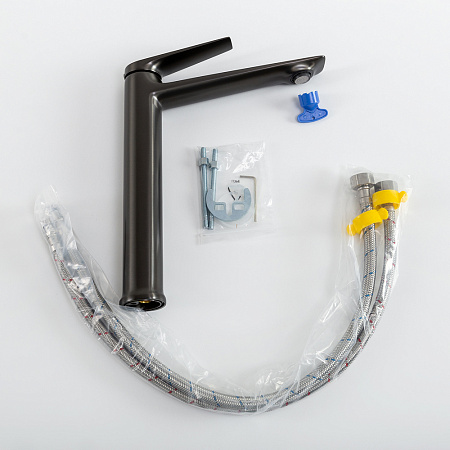 Смеситель для раковины Cezares Liner LINER-LC-GM-W0 оружейная сталь