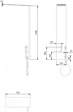 Душевая панель Cezares PREMIER-CD2-BIO, белый