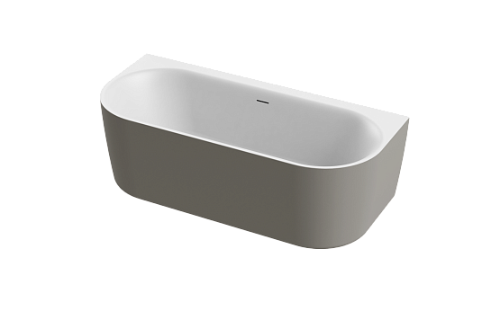 Акриловая ванна Cezares Metauro 180х80 METAURO-INT-Wall-180-80-60-G-W-MATT серый матовый