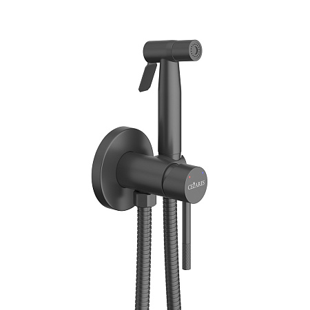 Гигиенический душ Cezares Relax RELAX-DIF-NOP со смесителем, черный матовый
