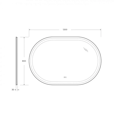 Зеркало Cezares Glubileo CZR-SPC-GIUBILEO-1200-800-TCH-WARM белый