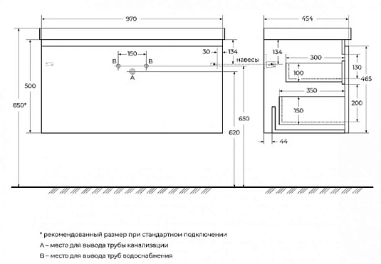 Тумба под раковину Cezares Giubileo GIUBILEO-1000-1C-SO-BL белый