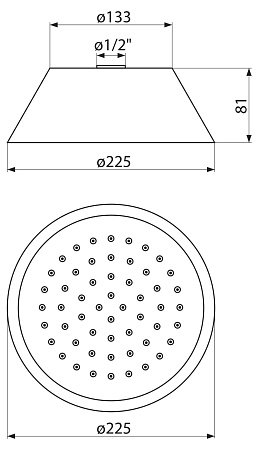 Верхний душ Cezares Czr CZR-SPA200-01 хром