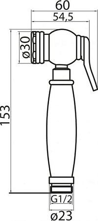 Гигиеническая лейка Cezares CZR-ID4-01, хром