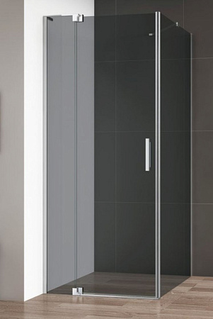 Перегородка душевая Cezares Slider 80 SLIDER-80-GL-FIX-GRIGIO стекло тонированное